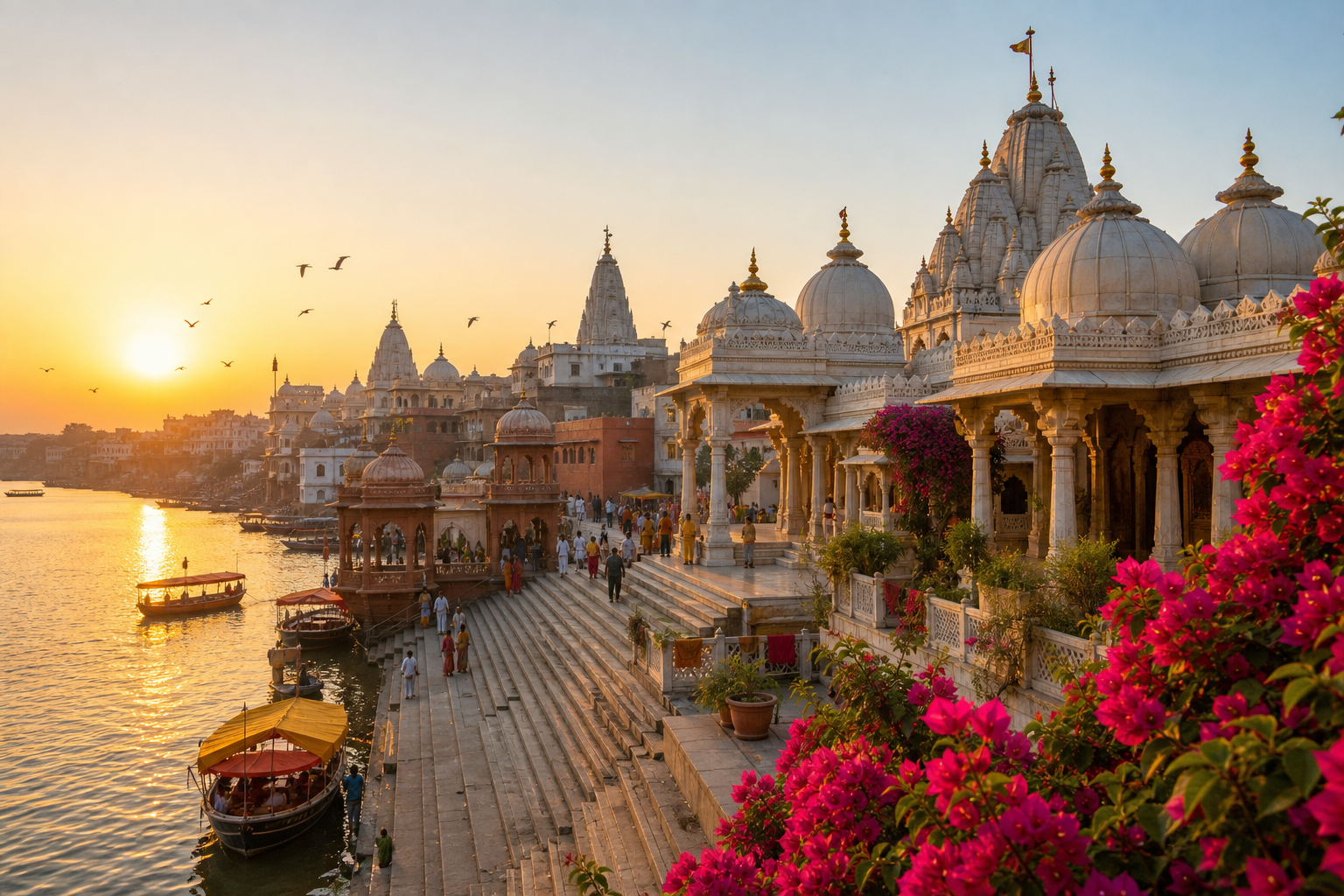 Mathura Vrindavan temple and Yamuna ghat