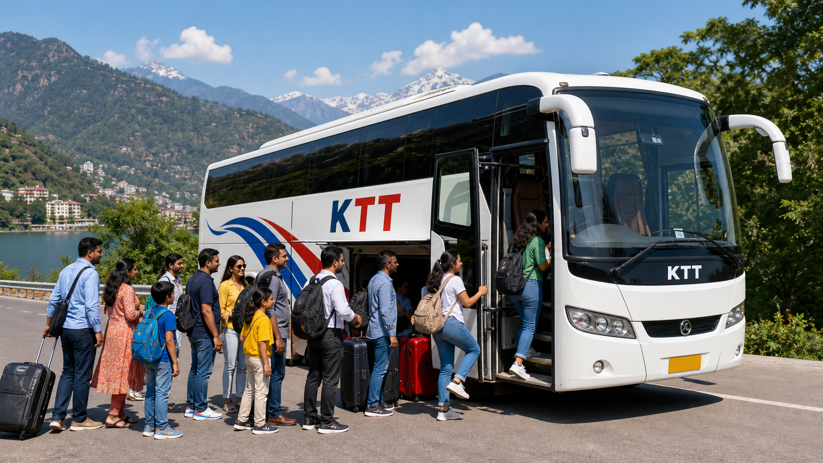 KTT custom group package travelers boarding bus